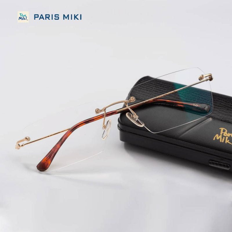 Gọng kính vàng hồng 18K Paris Miki F16-135-02