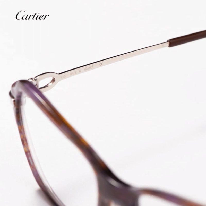 Gọng kính Cartier mạ vàng trắng liền vành F17-135-04