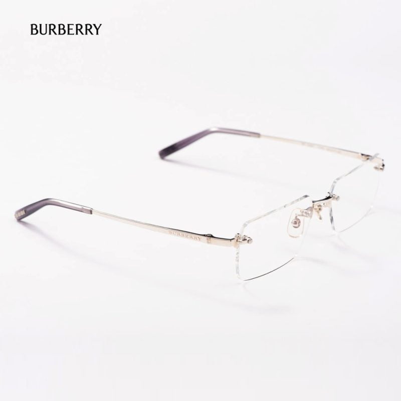 Gọng kính khoan Burberry mạ PVD BE 1029T