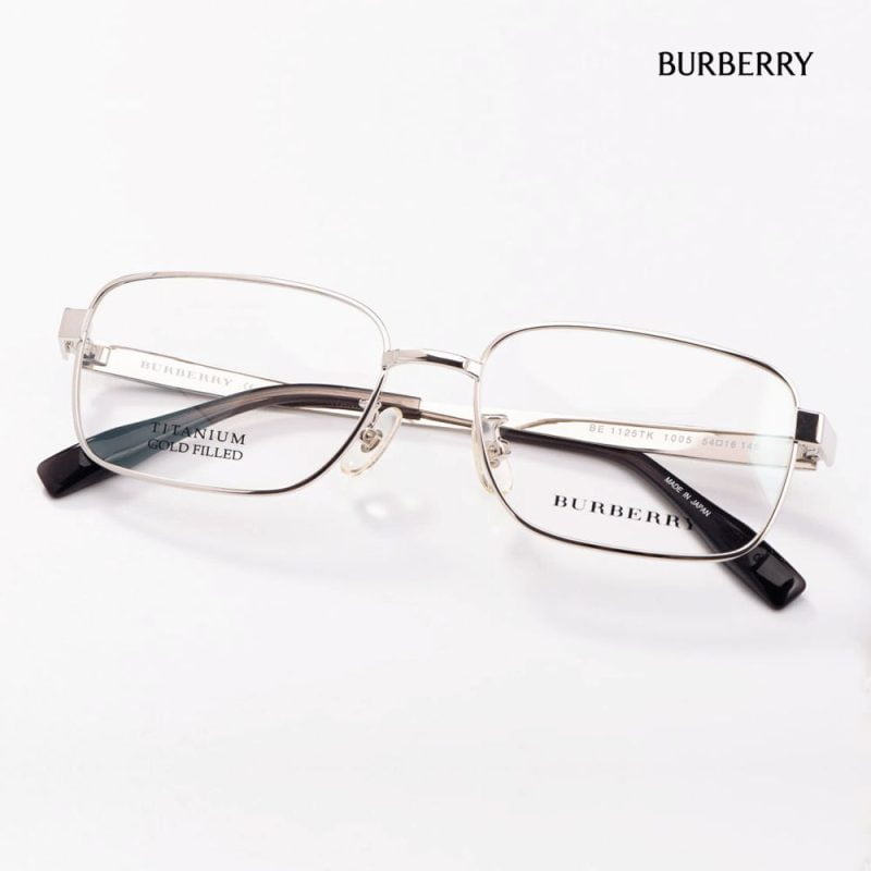 Gọng kính liền vành Burberry vàng 12K BE 1125TK