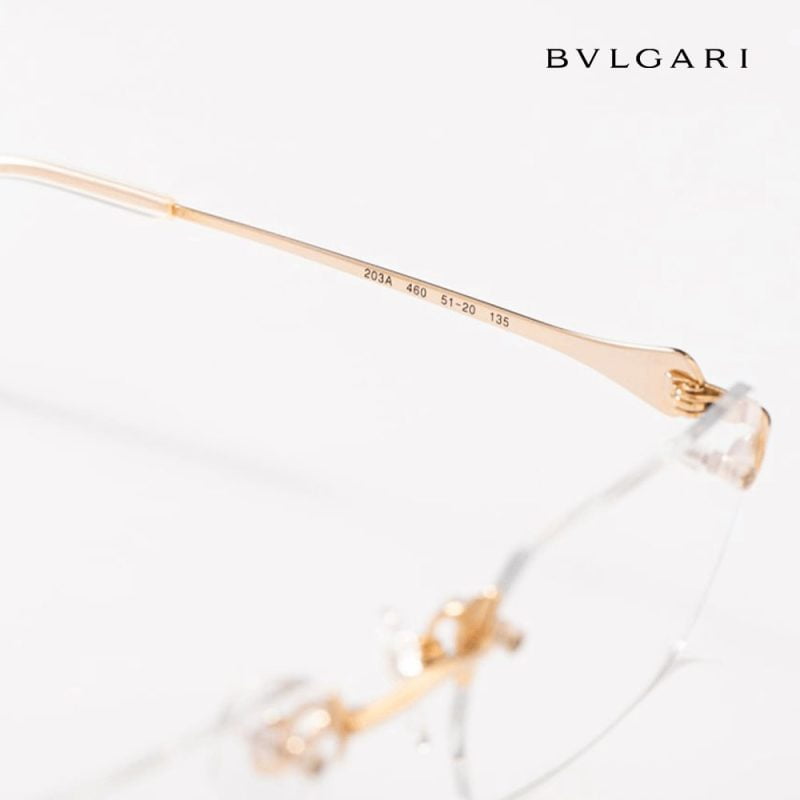 Gọng kính titan mạ vàng BVLGARI 203A-01