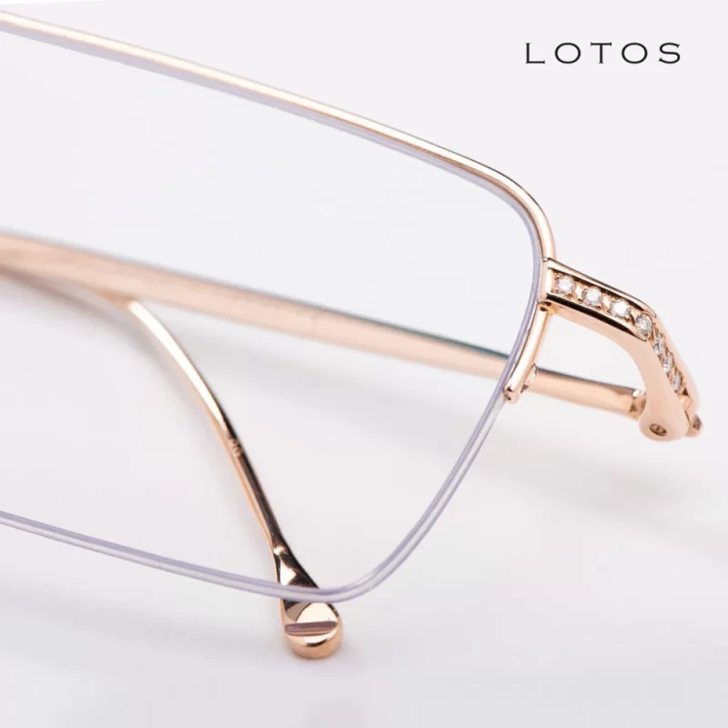 Gọng kính vàng lotos 18kt rose gold 14 kim cương-04