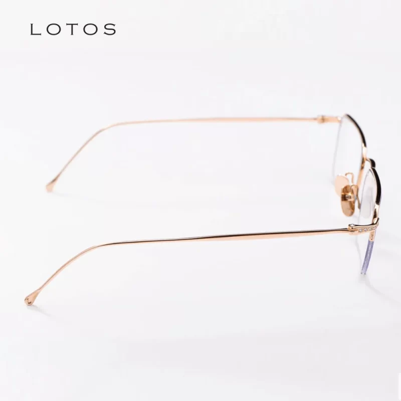 Gọng kính vàng lotos 18kt rose gold 14 kim cương-05