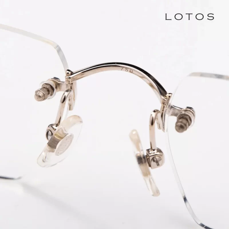 gọng kính vàng trắng lotos 18k L9K111 f20-140-05