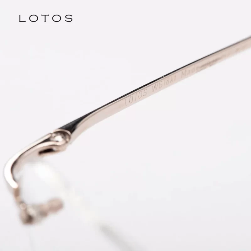 gọng kính vàng trắng lotos 18k l9k111 f20-140-03