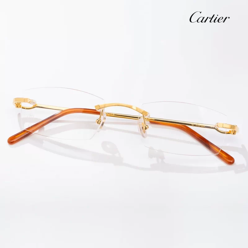 Gọng kính cartier ct0045o 002 mạ vàng 3 mảnh-09