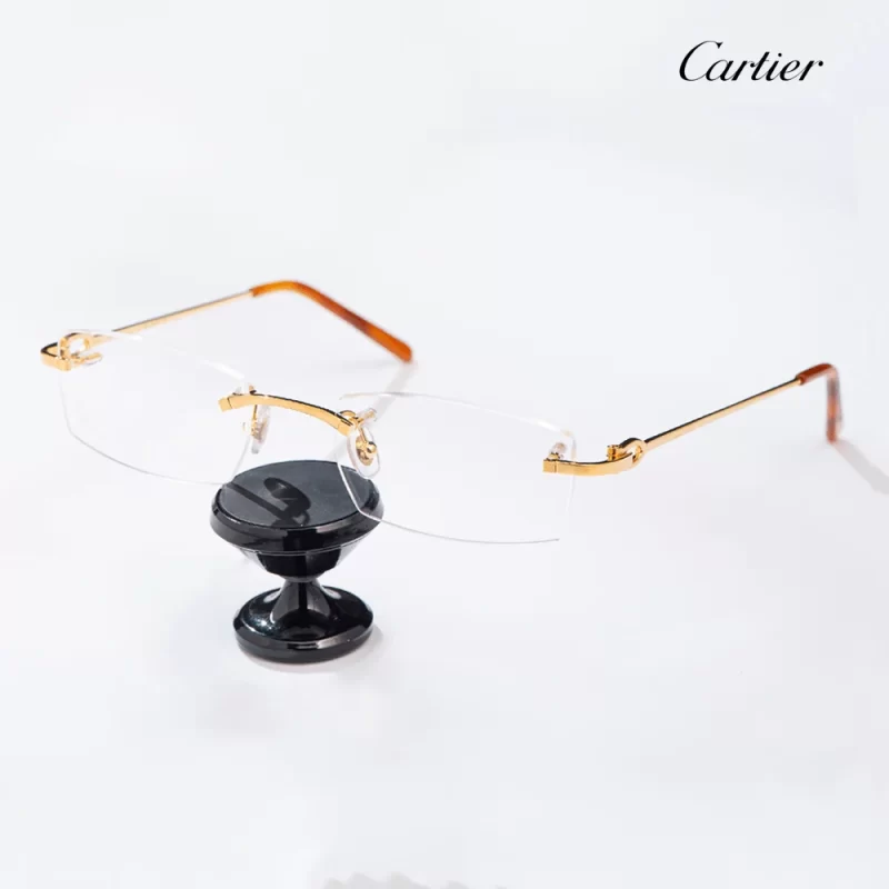 Gọng kính cartier ct0045o 002 mạ vàng 3 mảnh