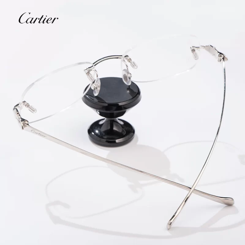 gọng kính cartier ct0058o-003 3 mảnh màu bạc-04