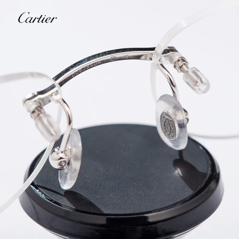 gọng kính cartier ct0058o-003 3 mảnh màu bạc-10