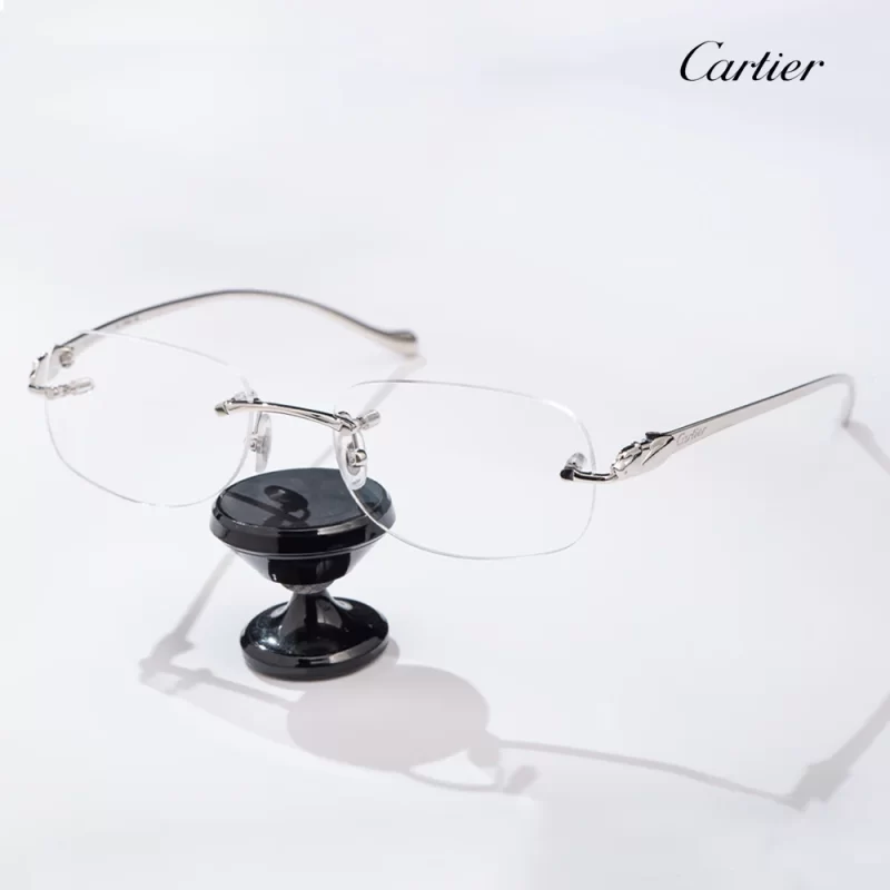 gọng kính cartier ct0058o-003 3 mảnh màu bạc